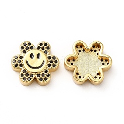 Rack Plating Brass Cubic Zirconia Beads&nbsp;KK-M232-01G-B
