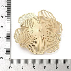 メッキ真鍮ビーズキャップラック  長持ちメッキ  カドミウムフリー＆ニッケルフリー＆鉛フリー  花  ライトゴールド  43x45x3.5mm  穴：0.8mm&nbsp;KK-S400-13KCG