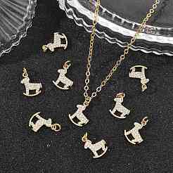 SHEGRACE Brass Clear Cubic Zirconia Charms&nbsp;XGRQ3P271-569G