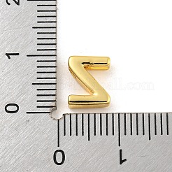 真鍮チャーム  カドミウムフリー＆ニッケルフリー＆鉛フリー  18KGP本金メッキ  文字Z  8.5x7x3mm  穴：1.2mm&nbsp;KK-P263-13G-Z