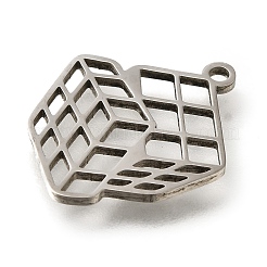 ステンレスペンダント201個  魔法の正方形のチャーム  ステンレス鋼色  20x16.5x1mm  穴：1.5mm&nbsp;STAS-R136-02P