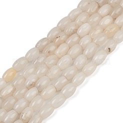 天然石ホワイトジェイドビーズ連売り  ライス  10~11x7~7.5mm  穴：0.7mm  約36個/連  14.88''（37.8センチメートル）&nbsp;G-F591-19
