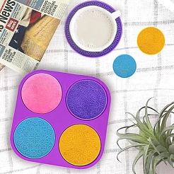 4 Styles Cup Mat Silicone Molds&nbsp;SIMO-PW0002-11