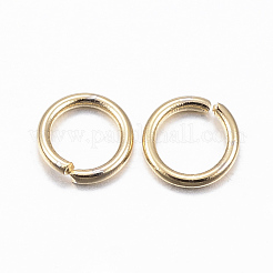 304ステンレススチールオープン丸カン  ラウンド  18KGP本金メッキ  22ゲージ  4x0.6mm  内径：3mm&nbsp;X-STAS-H558-04G