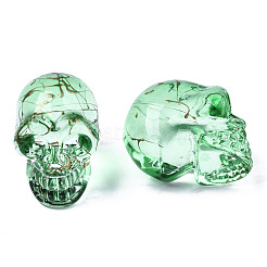 電気メッキk9ガラスディスプレイ装飾  ドローベンチ  スカル  ハロウィン用  薄緑  22x18x26mm&nbsp;GLAA-R220-01-B05