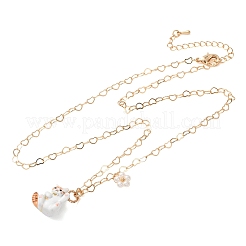 304 Stainless Steel Enamel Cute Cat Shape Pendant Necklaces for Women&nbsp;SA-G068-01G-02