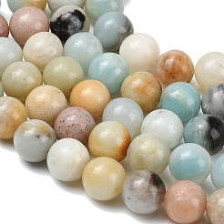 Natural Flower Amazonite Beads Strands&nbsp;G-F826-C01-8mm