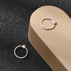 Brass Ball Captive Bead Nose Ring&nbsp;AJEW-G075-01S-01