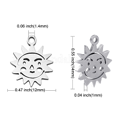 201 Stainless Steel Charms&nbsp;STAS-CJ0002-08
