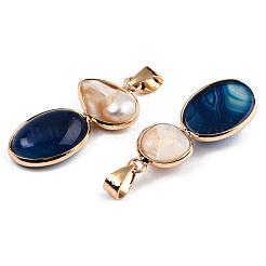Natural Crackle Agate Pendants&nbsp;G-N326-152B