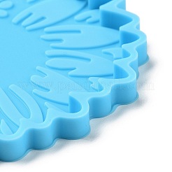 DIY Pet Theme Sunflower with Paw Print Pendant Silicone Molds&nbsp;SIMO-H010-04