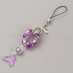 Lampwork Bead Mobile Straps&nbsp;HJEW-TAC0009-20A