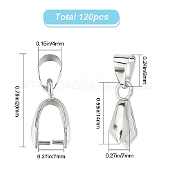 真鍮製アイスピックピンチベイル120個  プラチナ  20x7mm&nbsp;FIND-SC0003-01P