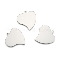 Tarnish Resistant 201 Stainless Steel Heart Stamping Blank Tag Pendants&nbsp;STAS-S031-16