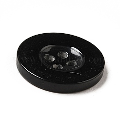 樹脂ボタン  染め  フラットラウンド  ブラック  20x3mm&nbsp;RESI-D033-20mm-02
