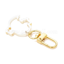 アクリルゴーストペンダントデコレーション  合金回転式ナスカン付き  ゴールドカラー  63mm&nbsp;HJEW-JM03836