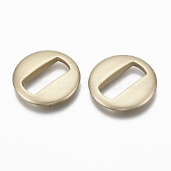 スプレー塗装されたccbプラスチックリンキングリング  フラットラウンド  ゴールド  39x7mm  内径：11.5x28mm&nbsp;X-CCB-R104-21-02