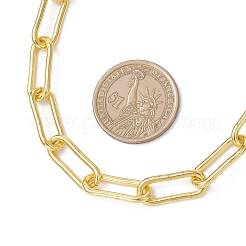 鉄製のペーパークリップチェーンのペット用首輪  ゴールドカラー  313mm&nbsp;NJEW-JN05393-01