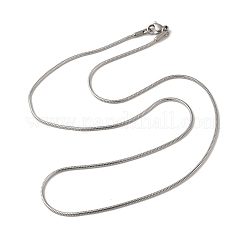 変色しにくい304ステンレススチールチェーンネックレス  ステンレス鋼色  20.4インチ（52cm）x1.5mm&nbsp;LS-NJEW-R223-09