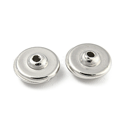 CCBプラスチックビーズ  フラットラウンド  プラチナ  9x4mm  穴：1.6mm&nbsp;CCB-P013-15A-P