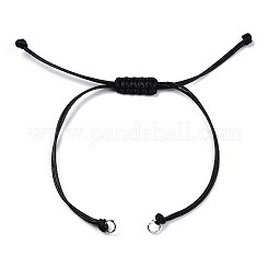 Korean Waxed Polyester Cord Braided Bracelets&nbsp;MAK-T010-01P