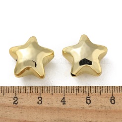 メッキアクリルビーズ  スター  黄金メッキ  18x19x11mm  穴：1.9mm&nbsp;X-PACR-Q008-13G