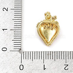 Brass Micro Pave Cubic Zirconia Enamel Pendants&nbsp;KK-L231-20G