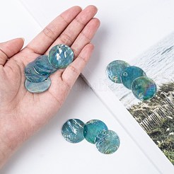 AB Color Plated Capiz Shell Pendants&nbsp;X-SSHEL-T008-01A