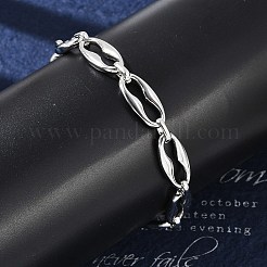 304 Stainless Steel Coffee Bean Chain Bracelets for Women Men&nbsp;BJEW-F488-45P