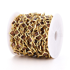 Brass Rhombus Link Chains&nbsp;CHC-N023-08B-G