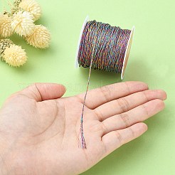 15プライメタリックコード  ジュエリー作りのための  ラウンド  カラフル  1mm  約21.87ヤード（20m）/ロール&nbsp;MCOR-CJ0001-03A-04
