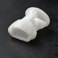 3D クリスマス 雪だるま DIY キャンドル シリコン像型  肖像彫刻用香り付きキャンドル作り  ホワイト  6.8x8.7x10cm  内径：9.5x7.3x5.2のCM&nbsp;CAND-B002-06