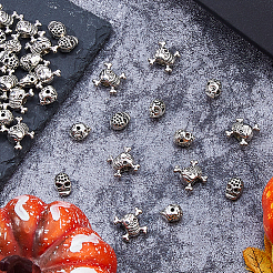 60Pcs 3 Style Tibetan Style Alloy Beads&nbsp;FIND-FH0011-88