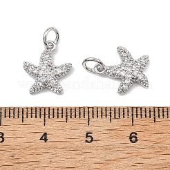 SHEGRACE Brass Micro Pave Clear Cubic Zirconia Pendants&nbsp;XGRQ2C141-410P