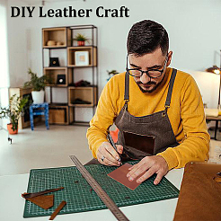 マッドホースハイドレザーの布地  DIYクラフト  正方形  ココナッツブラウン  150x150x2mm&nbsp;DIY-CL0002-53