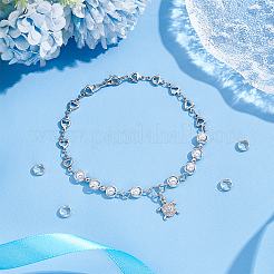 16Pcs Sterling Silver Bead Frame&nbsp;STER-BC0001-81
