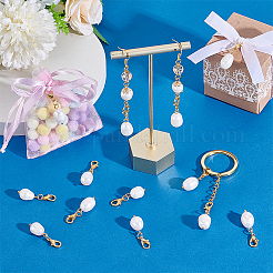 20Pcs Oval Natural Pearl Pendant Decoration&nbsp;HJEW-PH02069