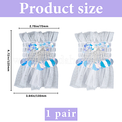 Sequin Removable Nylon Lace Oversleeves&nbsp;AJEW-WH20033-035