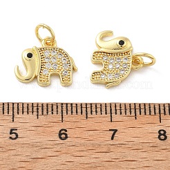 Brass Micro Pave Cubic Zirconia Pendants&nbsp;KK-C092-18B-G