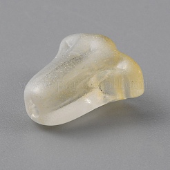透明ガラスビーズ  ベルランの花  レモンシフォン  10x10.5x6mm  穴：1.2mm&nbsp;LS-GLAA-TAC0020-02A