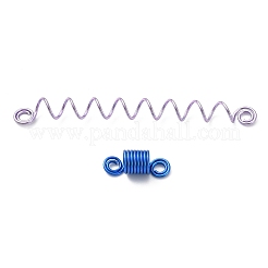 アルミヘアコイルカフ  ドレッドヘアアクセサリー  らせん状の髪の装飾  8ループ  ミックスカラー  22~23x8mm  穴：3mm&nbsp;ALUM-S012-M