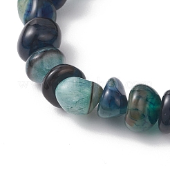 4Pcs Dyed Natural Dragon Veins Agate Beaded Stretch Bracelets for Women&nbsp;BJEW-JB13047