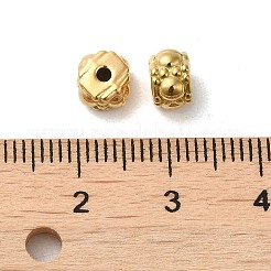 304ステンレススチールビーズ  ハートを持つキューブ  18KGP本金メッキ  6x4.5mm  穴：1.6mm&nbsp;STAS-I203-34G