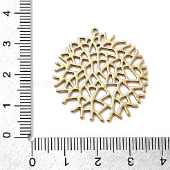 304ステンレスペンダント  ブランチ  14KGP本金メッキ  30.5x30x1mm  穴：1.2mm&nbsp;STAS-A127-04G