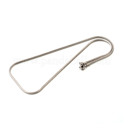 変色しにくい304ステンレススチールのスネークチェーンネックレス  ステンレス鋼色  17.7インチ（45cm）  2mm&nbsp;STAS-M174-018P-C