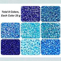 200g 8 スタイル 12/0 ガラスシードビーズ  セイロン  ラウンド  ミックスカラー  2mm  穴：1mm  25g /スタイル&nbsp;SEED-PH0001-35