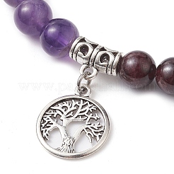 Chakra Gemstone Beaded Stretch Bracelets&nbsp;BJEW-JB10204-01