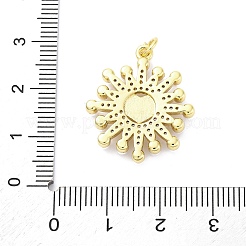 Brass Micro Pave Cubic Zirconia Enamel ABS Imitation Pearl Pendants&nbsp;KK-D325-22G-03