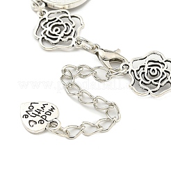 Antique Silver Plated Alloy Link Chain Bracelet Making&nbsp;MAK-K023-03F-AS