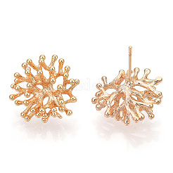 Brass Stud Earring Findings&nbsp;KK-T038-494G